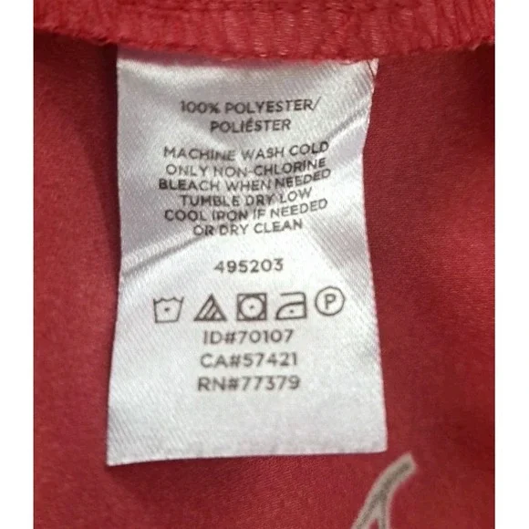 Loft Halter Dress L Brick Red Floral Elastic Waist High Neck Keyhole Back Summer - Picture 4 of 9